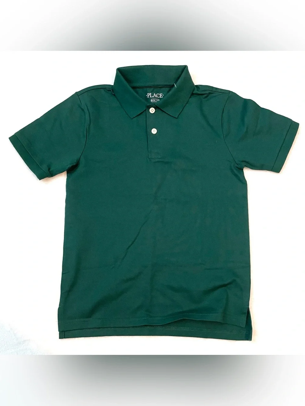 NEW Children's Place Size 7/8 Boys Green Navy Shirts Uniform Back To School